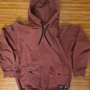 Gymshark x David Laid Hoodie Magenta Brown Men’s Medium